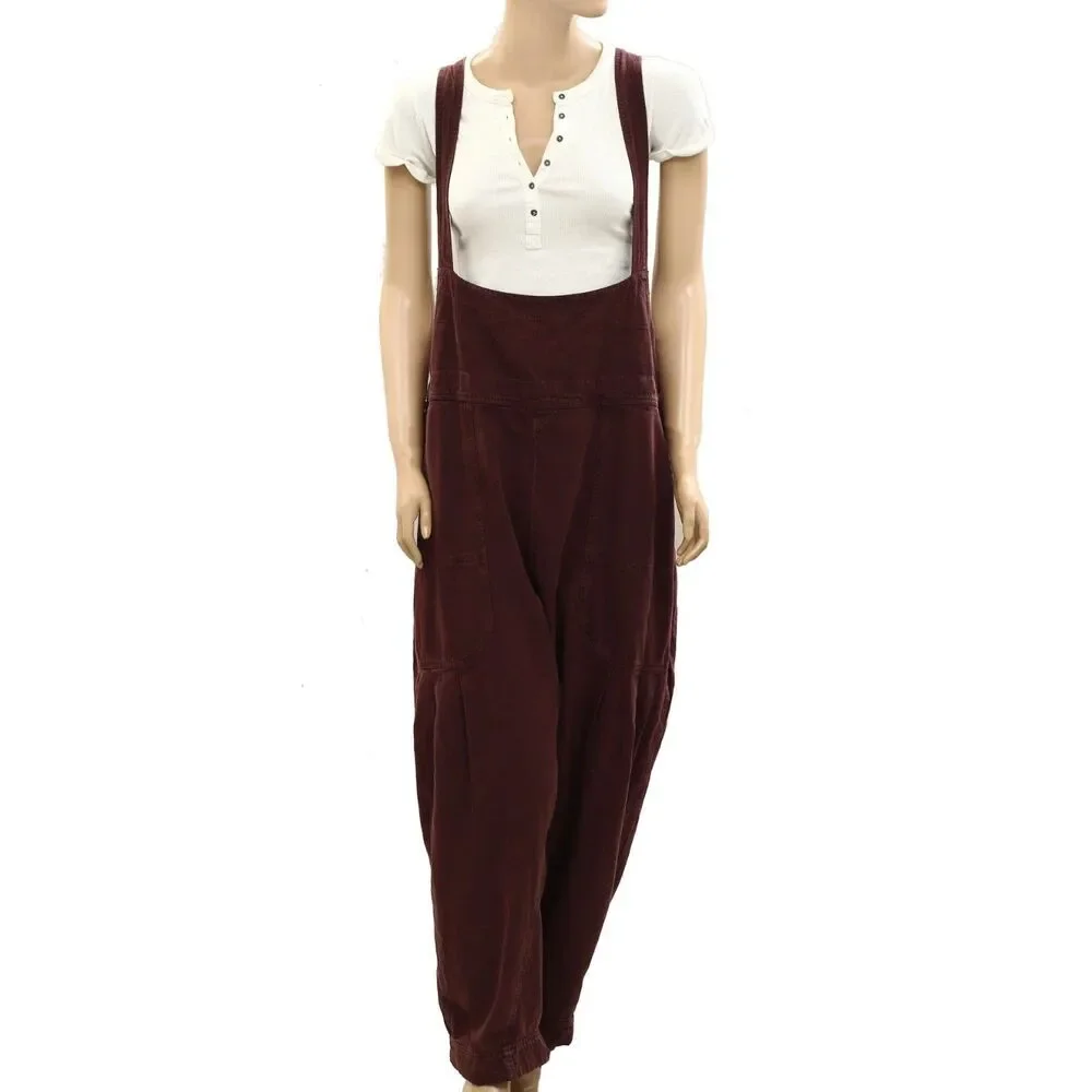 Free People We The Free Felix Tapered Overalls Jumpsuit Dress Pinafore M 288769